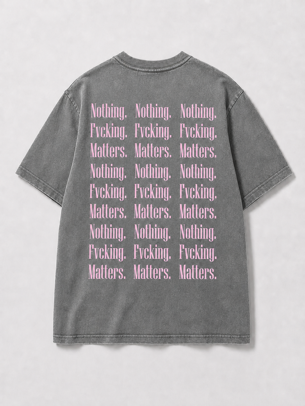NFM SCATTER TEE — WASHED GREY/PINK