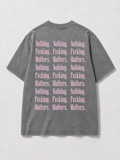 NFM SCATTER TEE — WASHED GREY/PINK