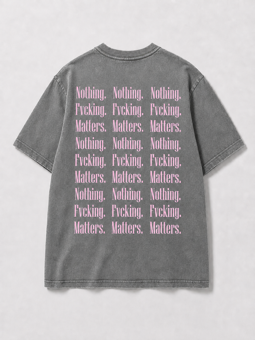 NFM SCATTER TEE — WASHED GREY/PINK